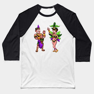 Brazilian Carnival Dancers Baseball T-Shirt